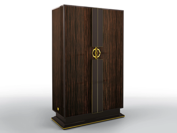 CONCORDE - Ebony bar cabinet with integrated lighting by BRUNO ZAMPA - view 3